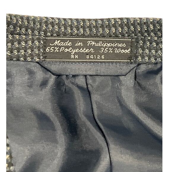 Vintage Bert Pulitzer HOUNDSTOOTH Tweed Wool Blend Sport Coat Jacket Men's 42 - Picture 8 of 16